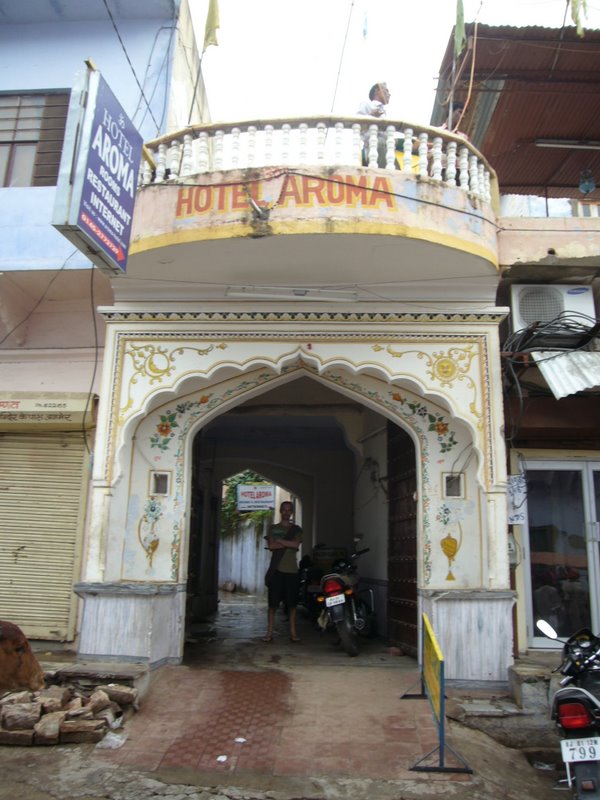The hotel entrance.
